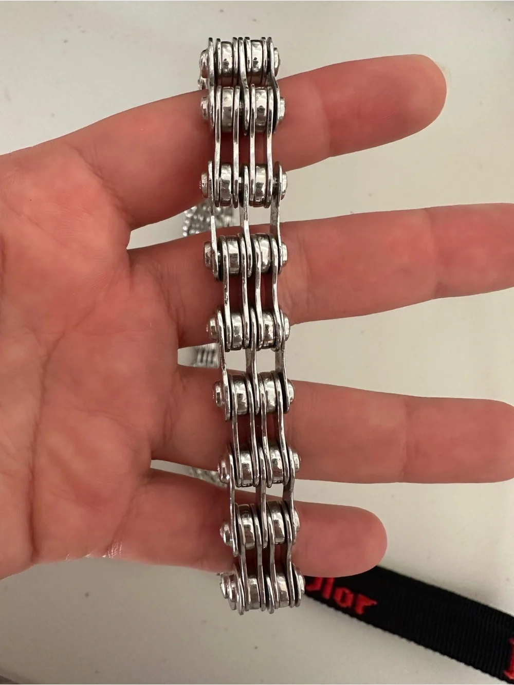Vintage Christian Dior Bike Chain Link Belt